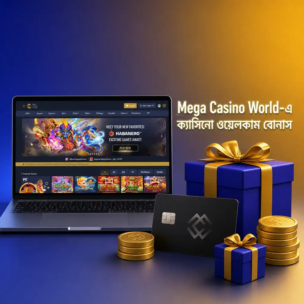 Mega Casino World ক্যাসিনো ওয়েলকাম বোনাস